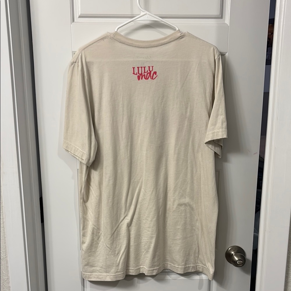 Lulu Mac Cream and Pink Short Sleeve Tee - Picture 2 of 3